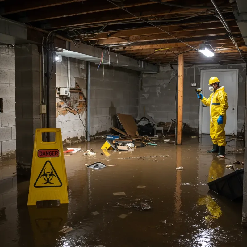 Flooded Basement Electrical Hazard in Oakland Park, FL Property